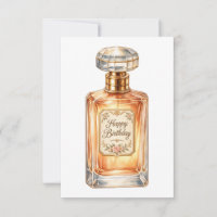 Flacon de parfum Joyeux Anniversaire Or Vintage