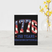 Carte Flag 250 Years 1776-2026 250th Birthday Anniversar (Fleur jaune)