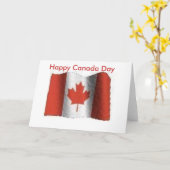 Carte flag, Jour du Canada heureux (Fleur jaune)