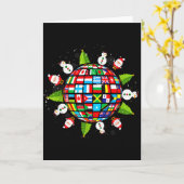 Carte Flags Of The World, Xmas Around The Globe  (Fleur jaune)