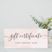 Carte Flair minimaliste | Certificat cadeau (Debout devant)