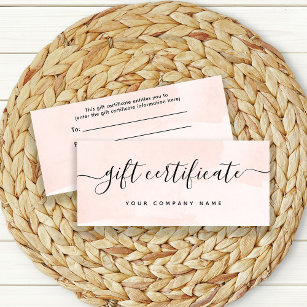Carte Flair minimaliste   Certificat cadeau