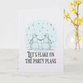 Carte Flake on party plans snowman funny romantic card (Fleur jaune)