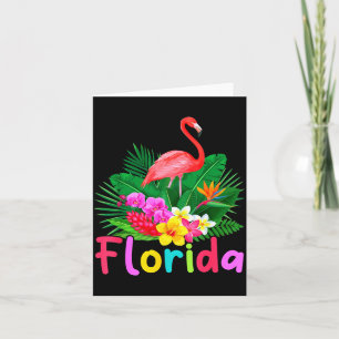 Carte Flamant de Floride Plante Tropicale Vacances d'Été