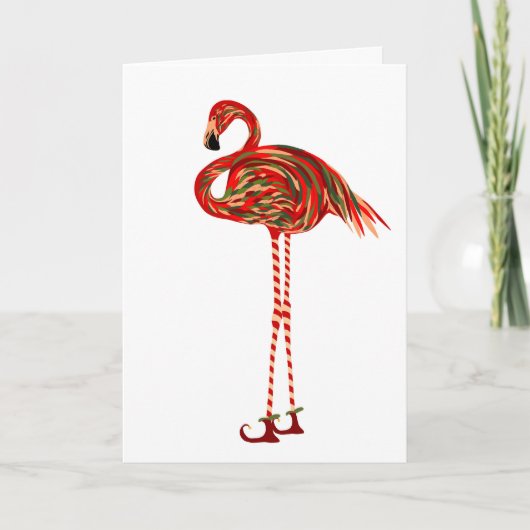 Carte Flamant de Noël (Devant)