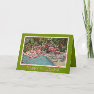 Carte Flamant des vacances tropicales