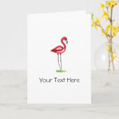 Carte Flamant Rose (Fleur jaune)