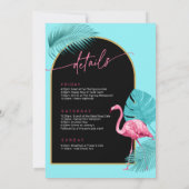 Carte Flamant rose Bachelorette Fantastic V2 ID930 (Dos)