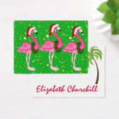 Carte Flamant rose de fermeture de Noël / étiquett (Bureau)