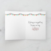 Carte Flamant rose De Noël Avec Vacances (Intérieur)