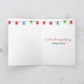 Carte Flamant rose de Noël Patinage sur glace (Intérieur)