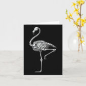Carte Flamant rose Halloween (Fleur jaune)