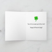 Carte Flamant rose Irish St. Patrick's Day Card Arc-en-c (Intérieur)