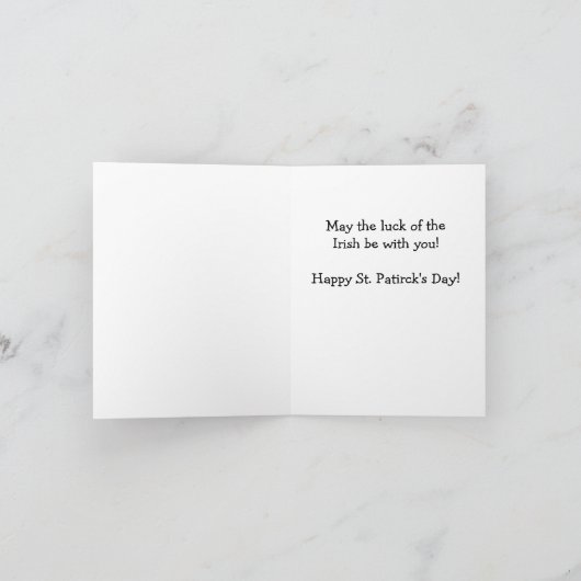 Carte Flamant rose Line Happy St. Patrick's Day Lucky Ir (Intérieur)