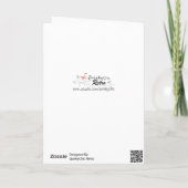 Carte Flamant rose Mariage Noms Mariés (Dos)