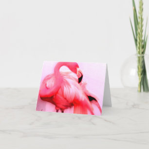 Carte Flamant rose rose