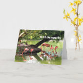 Carte Flamant rose rose Flock Faune Photo Sympathie (Fleur jaune)