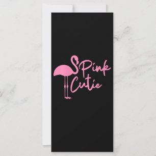 Carte Flamant rose rose mignon pour femmes Rose Cute