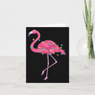 Carte Flamant rose rose tropical Hawaï Noël d'été Noël