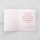 Carte Flamants roses roses Joyeux Anniversaire Maman Pho (Intérieur)