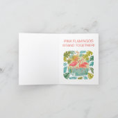 CARTE FLAMANTS ROSES SE TENANT ENSEMBLE (Intérieur)