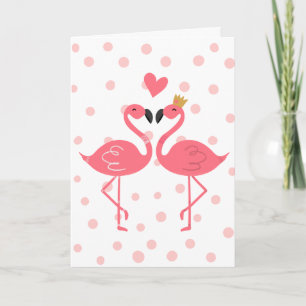 Carte Flamants roses Valentine   Ne seras-tu pas à moi ?