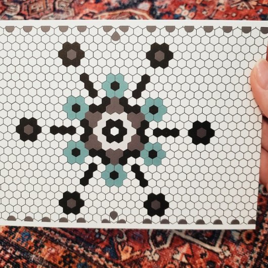 Carte Flambeau de neige bleu et gris Carrelage blanc Vac