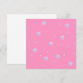 Carte Flambeaux d'hiver roses (Devant / Derrière)