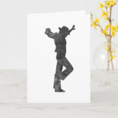 Carte Flamenco Danseuse Homme Noir Distorsion (Fleur jaune)