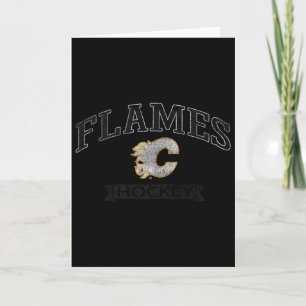 Carte Flames de Calgary Vintage Hockey Rouge Nhl Sous Li