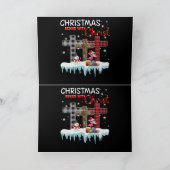 Carte Flamingo | Noël du flamant en juillet Fête drôle (Intérieur)