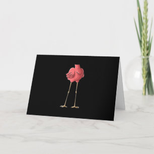 Carte Flamingo sans tête Halloween Lazy Cool