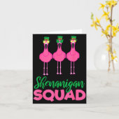 Carte Flamingo Squad Funny Lucky St Patricks Day 2020 Te (Fleur jaune)