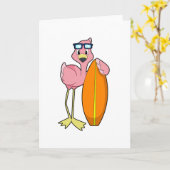 Carte Flamingo surfeur avec planche de surf.PNG (Fleur jaune)
