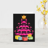 Carte Flamingo Tree Funny Ugly Christmas (Fleur jaune)