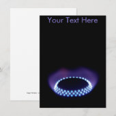 Carte flamme à gaz personnalisable (Devant / Derrière)