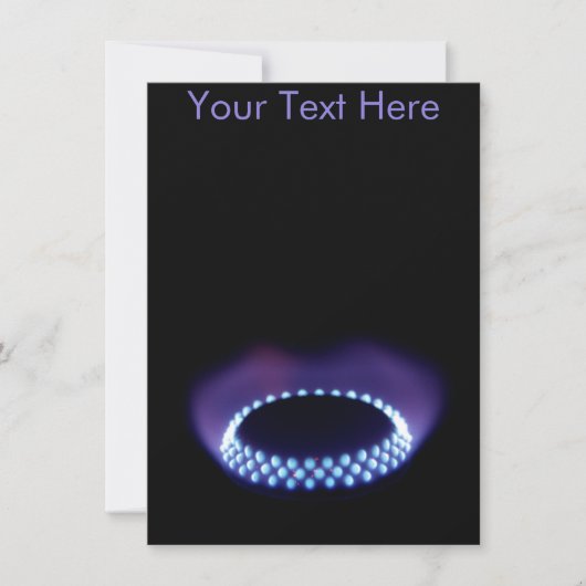 Carte flamme à gaz personnalisable (Devant)