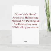 Carte Flamme de Kuan Yin de déesse (Dos)