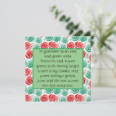 Carte Flamme de Noël rouge, vert et blanc (Debout devant)