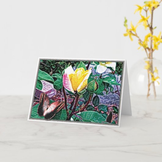 Carte flamme d'or (Fleur jaune)