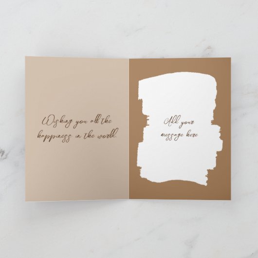 Carte Flamme rustique bois brun jaune 18e anniversaire (Intérieur)