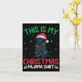 Carte Flammes d'arbre vilaines Père Noël Black Labrador (Fleur jaune)