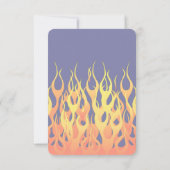 Carte Flammes de course classique en feu sur Navy Blue (Dos)