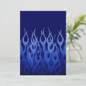 Carte Flammes de course cool Blue Automotive (Debout devant)