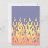 Carte Flammes de course éclatantes sur Navy Blue (Dos)