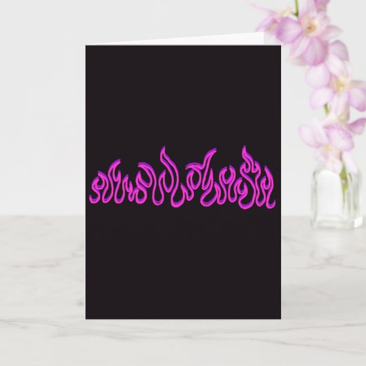 Carte Flammes de feu violet rose contour de feu (Orchidée)