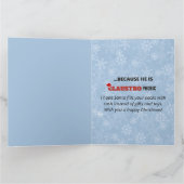 Carte Flammes de neige de la cheminée du Père Noël drôle (Intérieur)