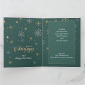 Carte Flammes de neige d'hiver modernes Photo Green Chri (Intérieur)