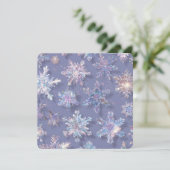Carte Flammes de neige irisées 3D (Debout devant)