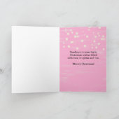 Carte Flammes de neige rose rouge Kitty Chat Noël (Intérieur)